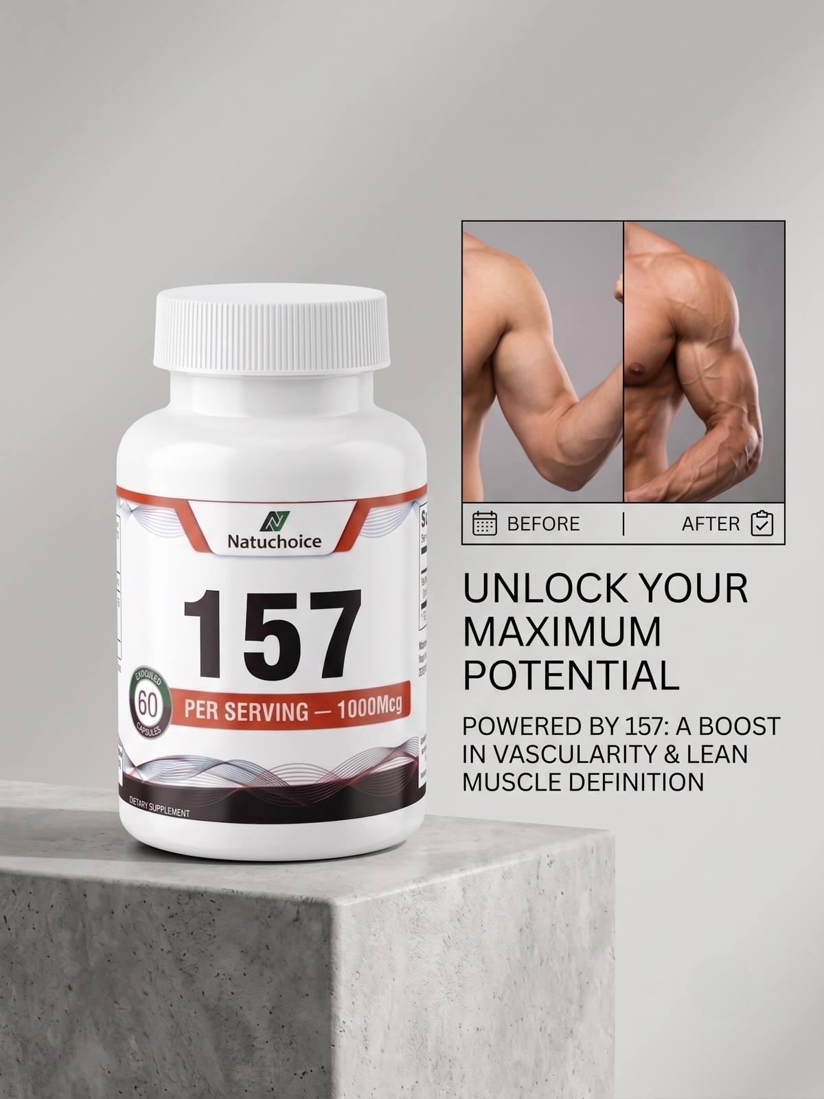 Natuchoice Advanced Vitality Combo – 2-Pack Supplement (120 Capsules Total) natuchoice