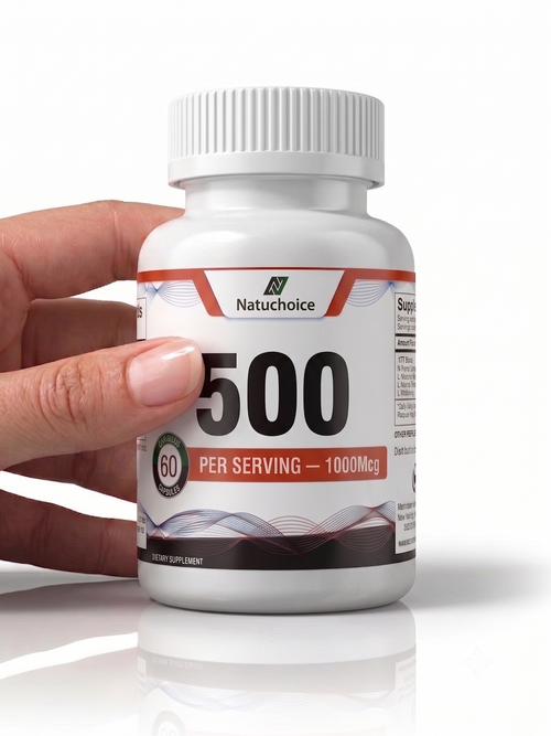 Natuchoice 500 Fitness & Vitality Support – 1000mcg, 120 Capsules (2-Pack) natuchoice