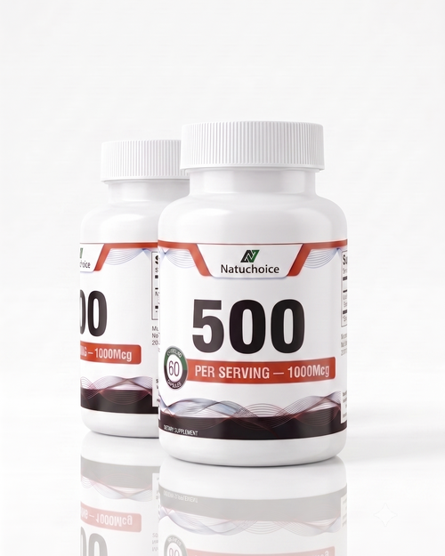Natuchoice 500 Fitness & Vitality Support – 1000mcg, 120 Capsules (2-Pack) natuchoice